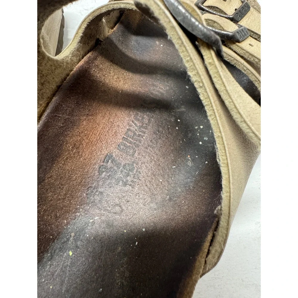 Birkenstock Florida Soft Footbed Triple Strap Sandals Taupe Mens 37 L6 M4